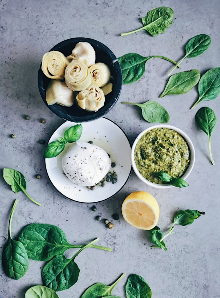 artisokka pesto pitsa