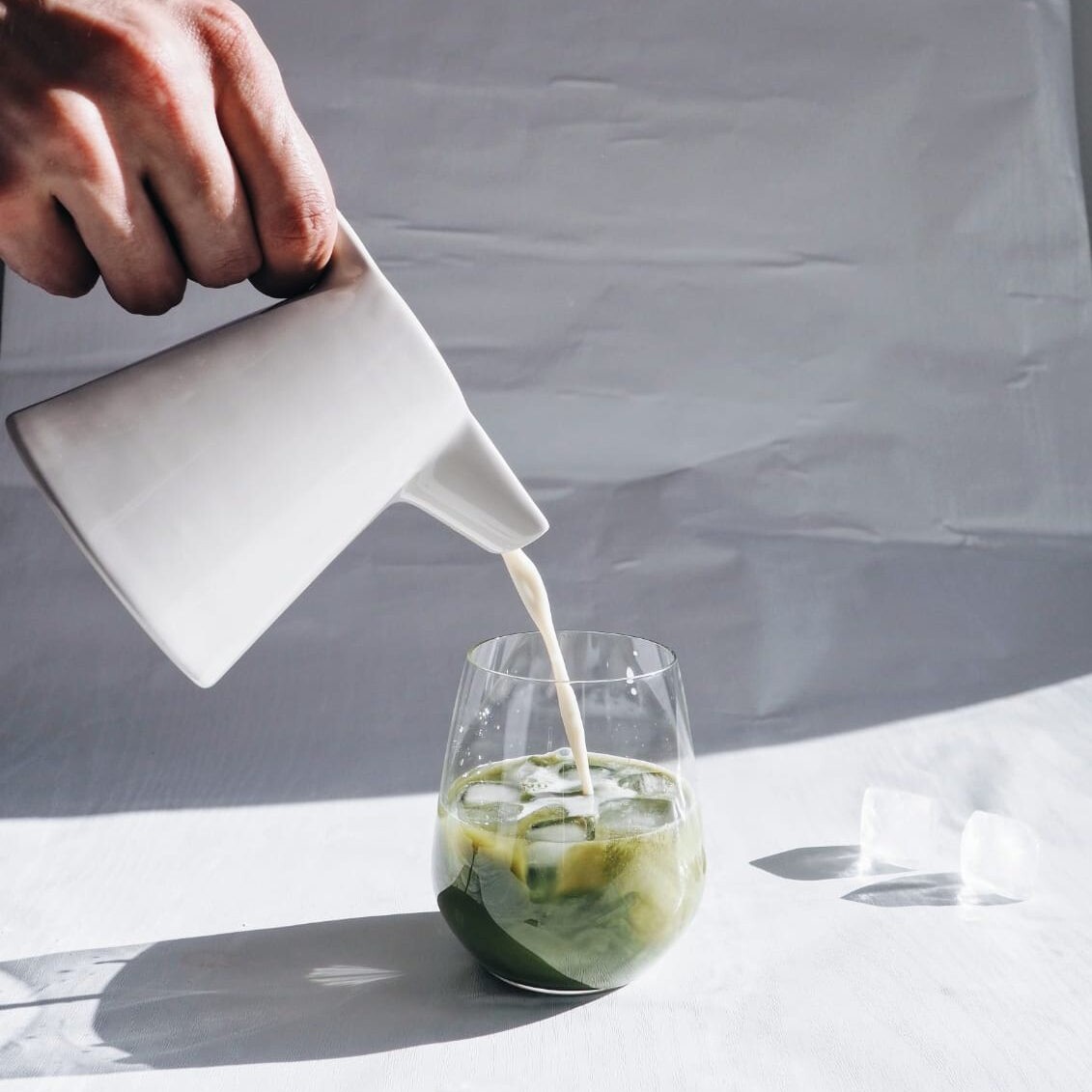 matcha latte jäillä