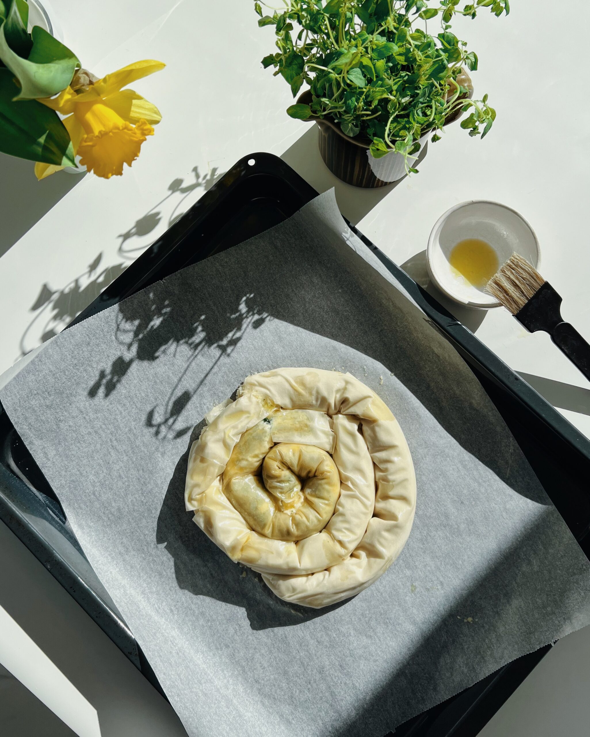 kreikkalainen spanakopita