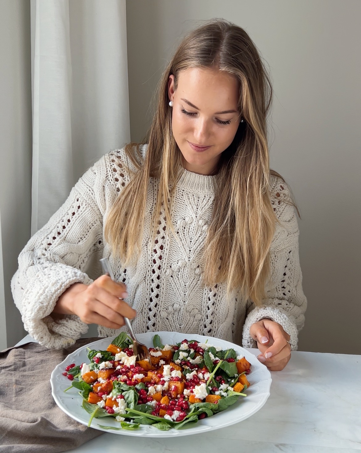 hunajainen myskikurpitsasalaatti